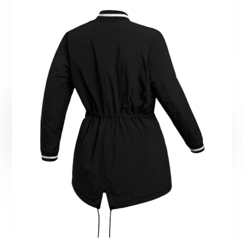 Nike Women's Jacket Medium‎ Long Dugout Bench Black Zip DC9103-010 Softball NWT